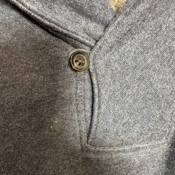 Levi's Mens Pullover Sweatshirt Jacket Size XL Blue Collar Button Pocket - Picture 3 of 7